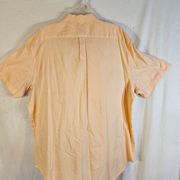 Peach Colored Button-Down Short Sleeve Top -- ITEM #2022 - Picture 3 of 3
